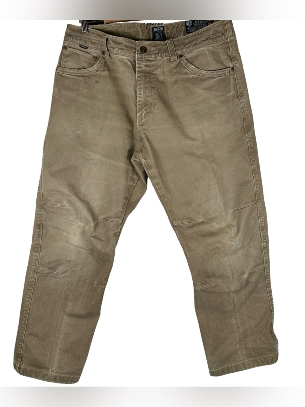 Kuhl Rydr Khaki Brown Anatomical Hiking Outdoor Rugged Work Pants Men’s Sz 36x30